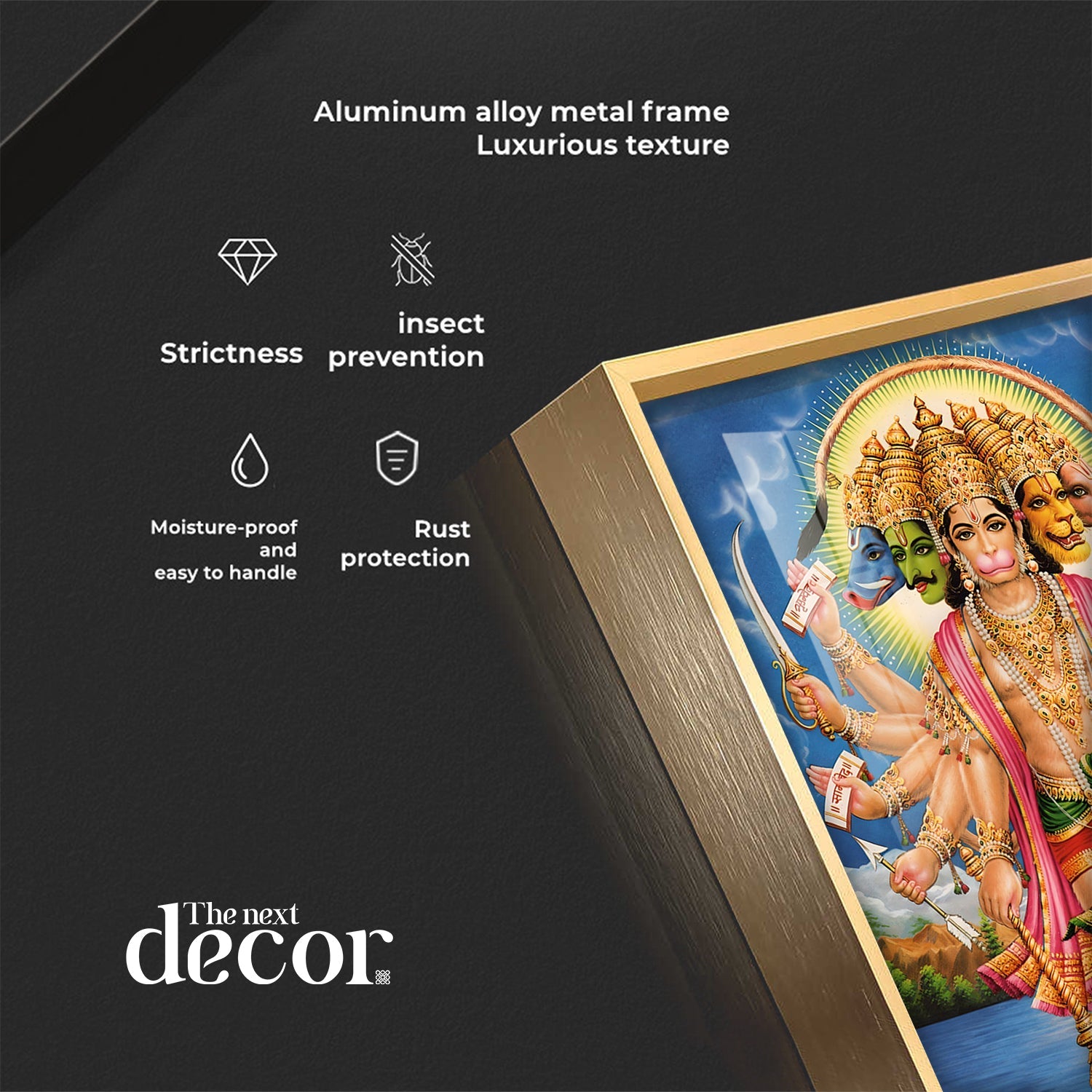 The Mighty Hanuman Premium Vertical Acrylic Wall Art - The Next Decor