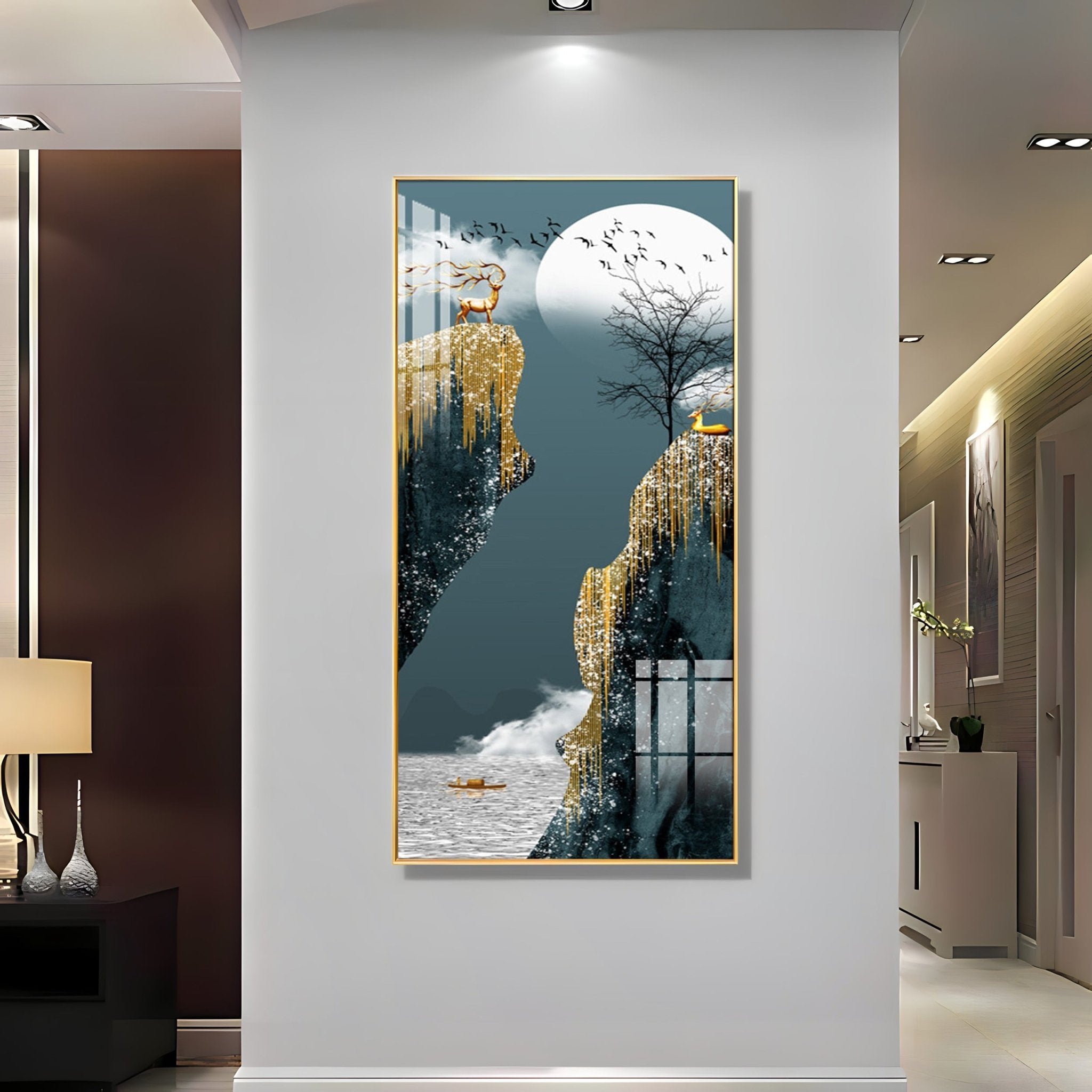 The Serenity Luxury Crystal Vertical Wall Art - The Next Decor