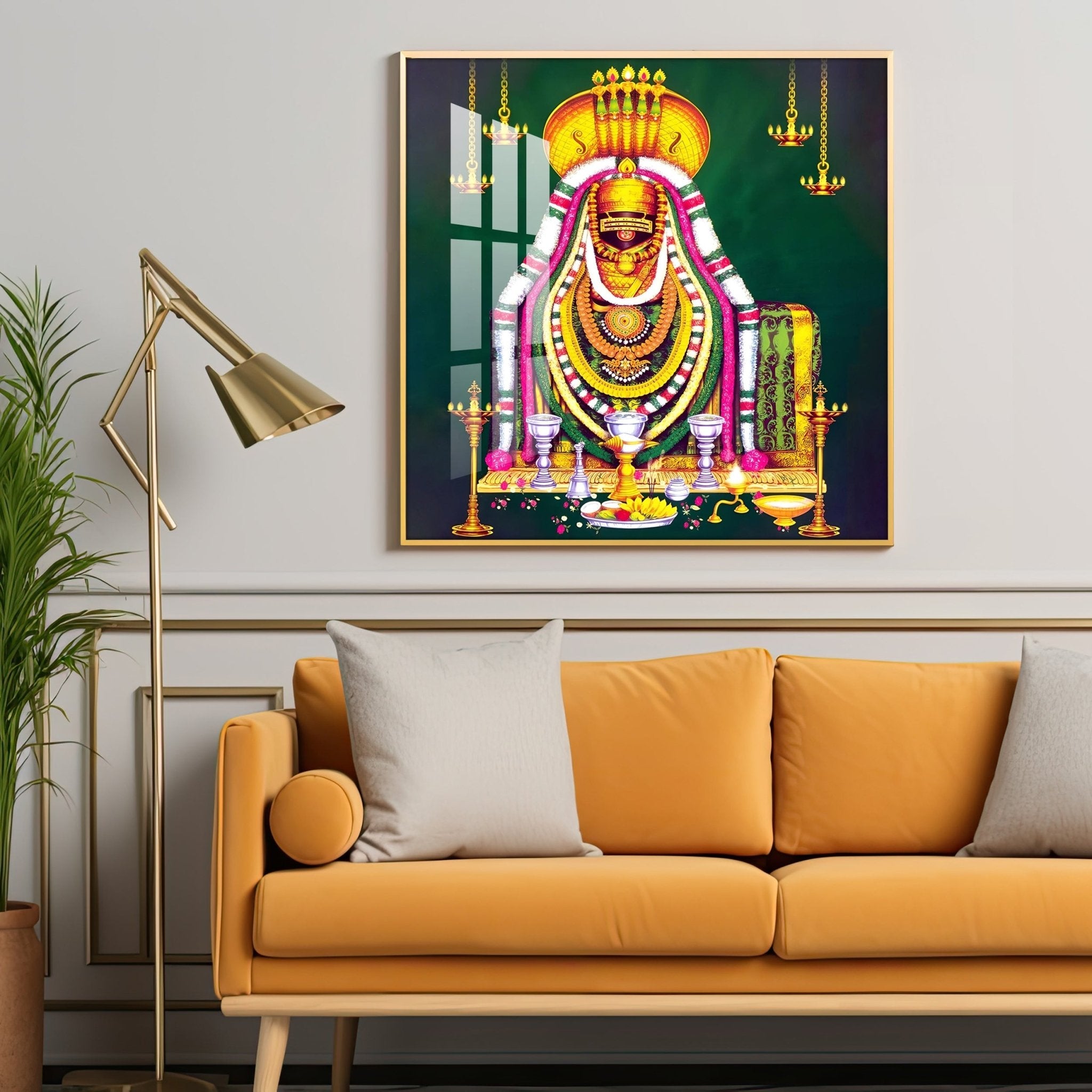 Tiruvannamalai Arulmigu Annamalaiyar Premium Acrylic Square Wall Art - The Next Decor