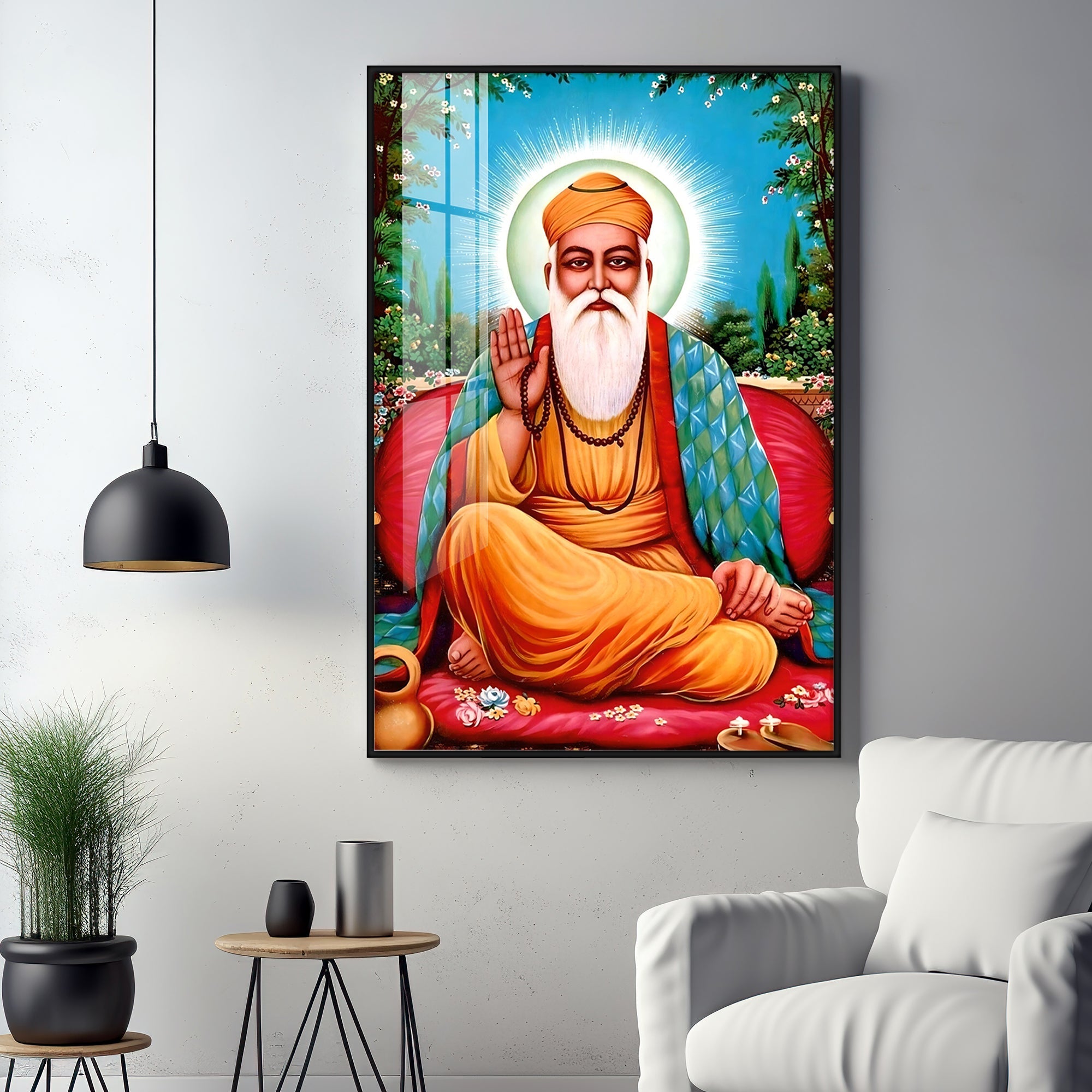 Tranquil Guru Ji Premium Vertical Acrylic Wall Art - The Next Decor