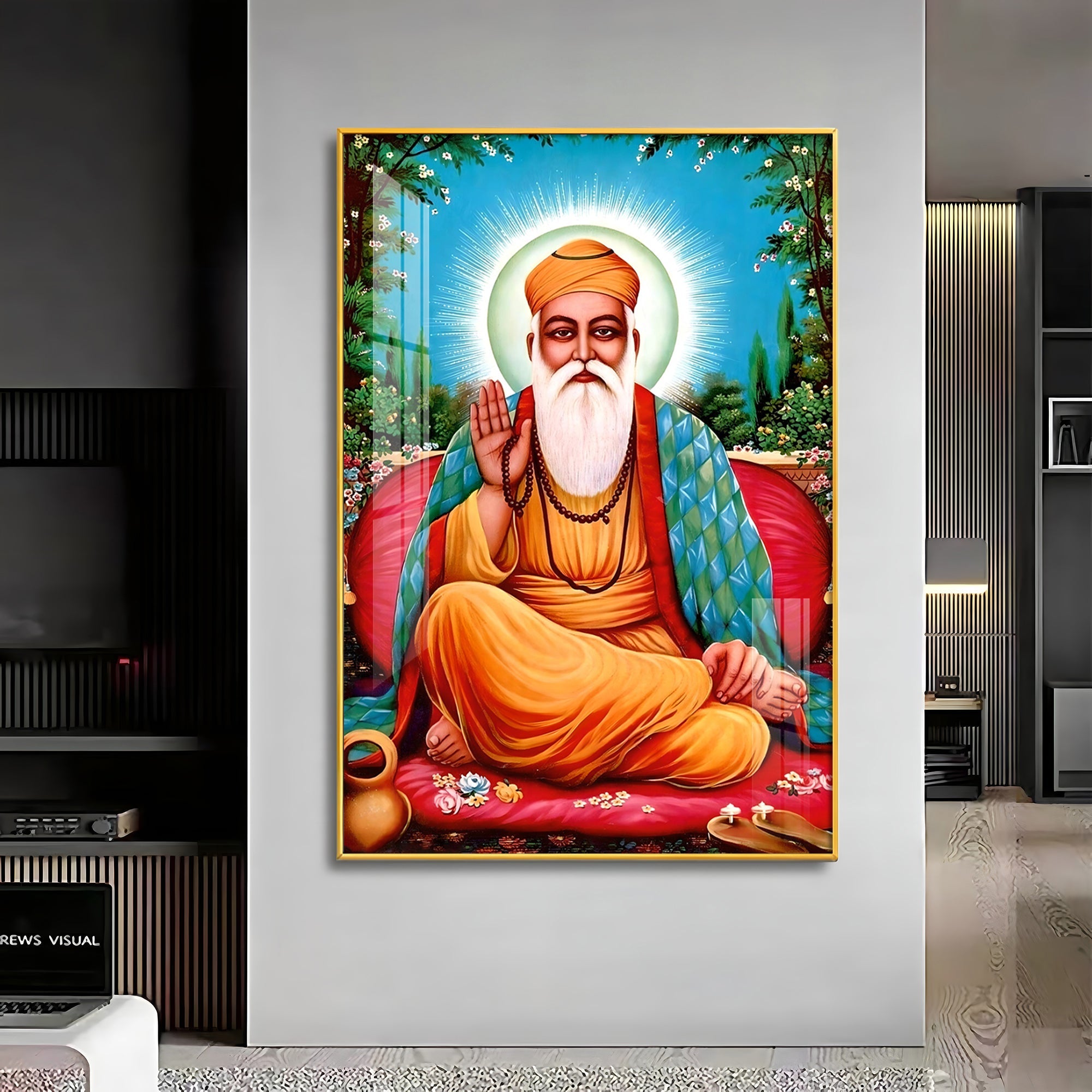 Tranquil Guru Ji Premium Vertical Acrylic Wall Art - The Next Decor