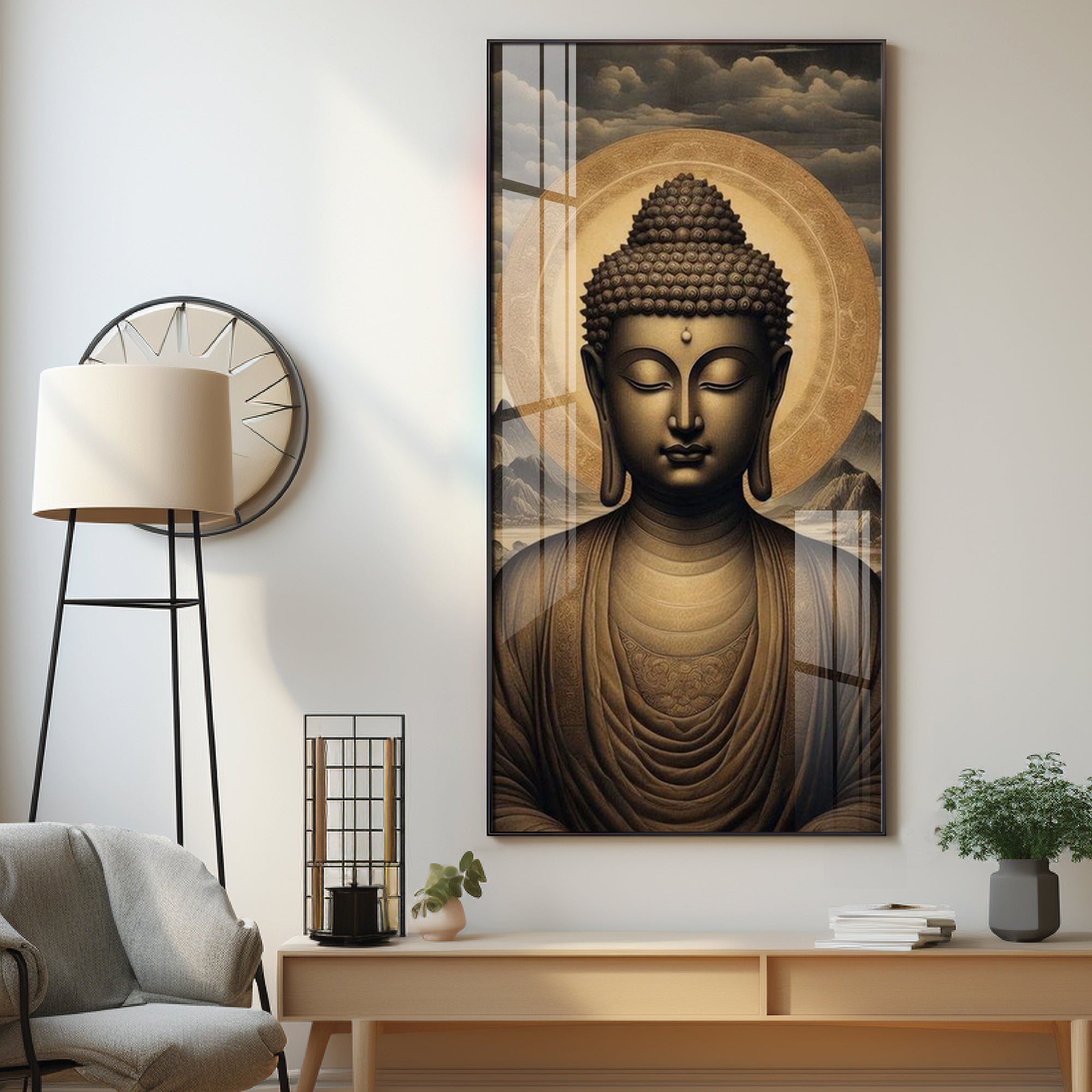 Tranquil Reflections Of Buddha Premium Acrylic Wall Art - The Next Decor