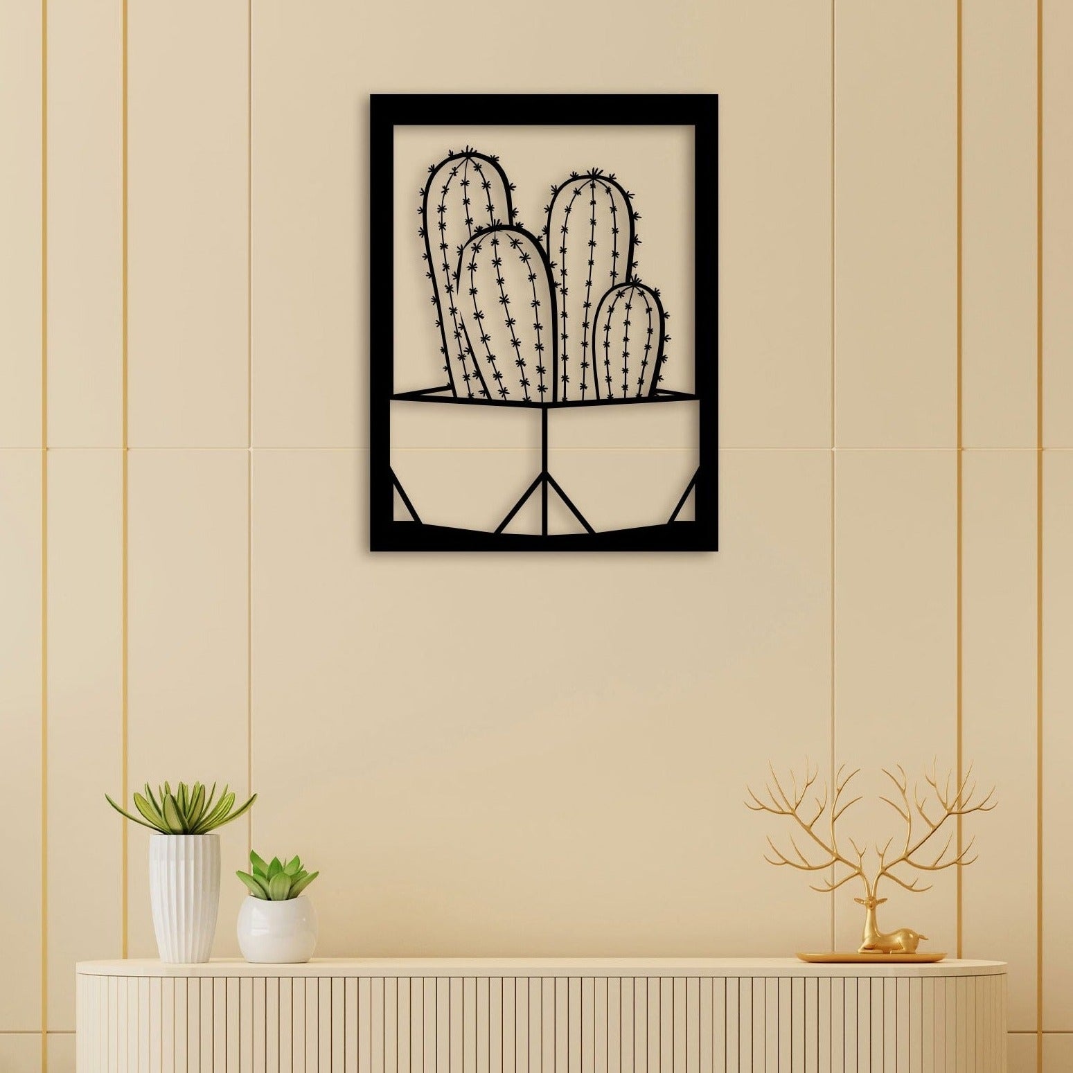 Simple Cactus Metal Wall Art 1