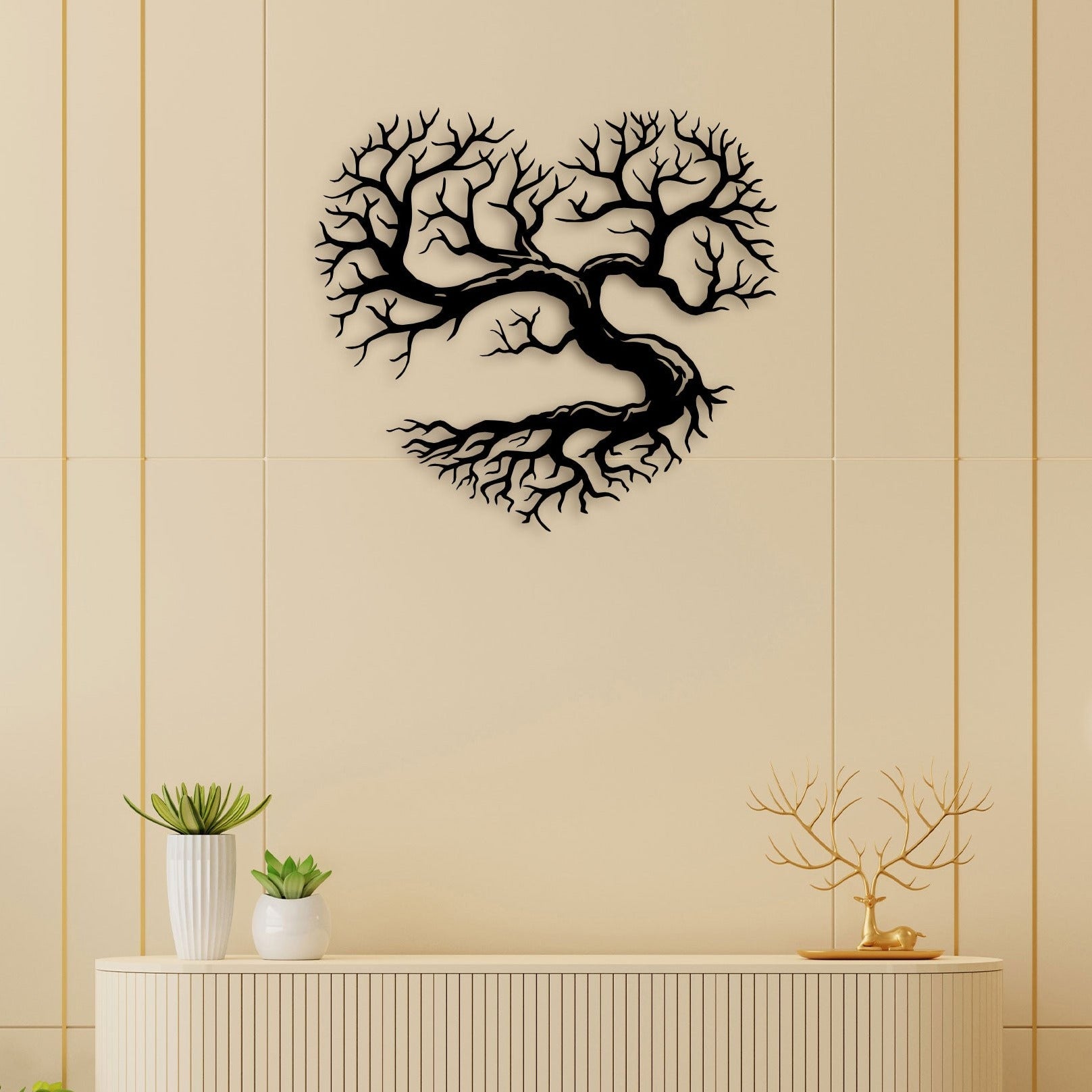 Dried Tree Metal Wall Art