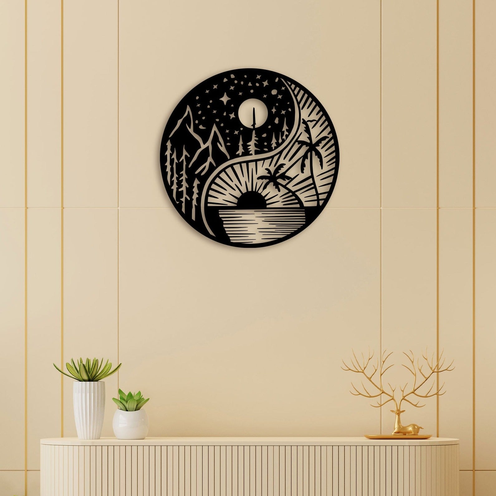 Ultimate Sun And Moon Metal Wall Art