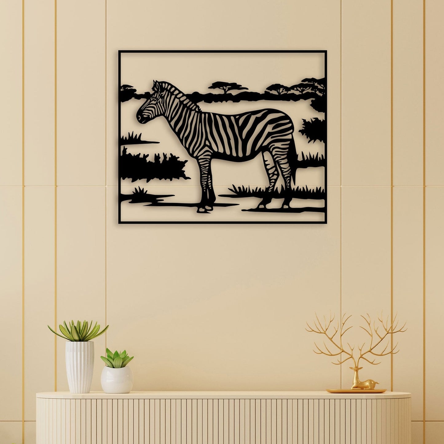 Zebra Metal Wall Art