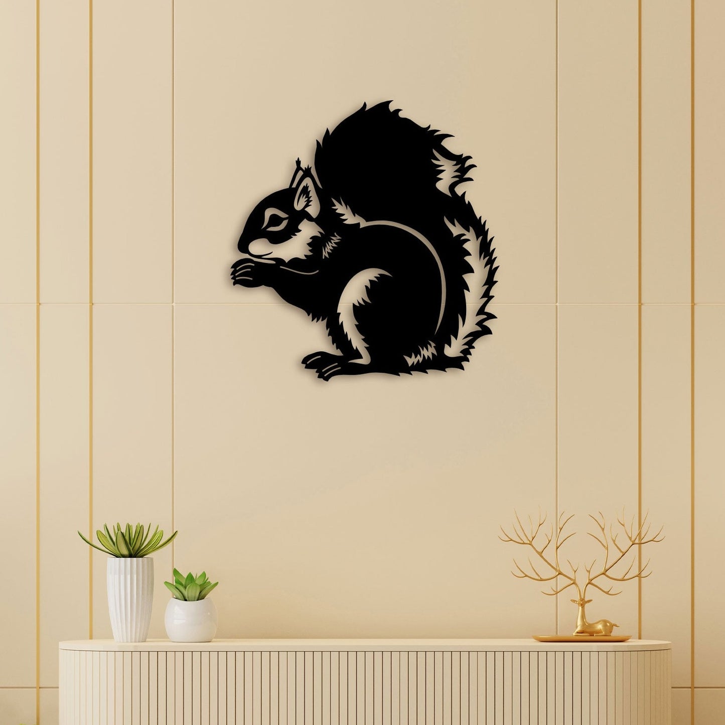 Squirrel Metal Wall Art