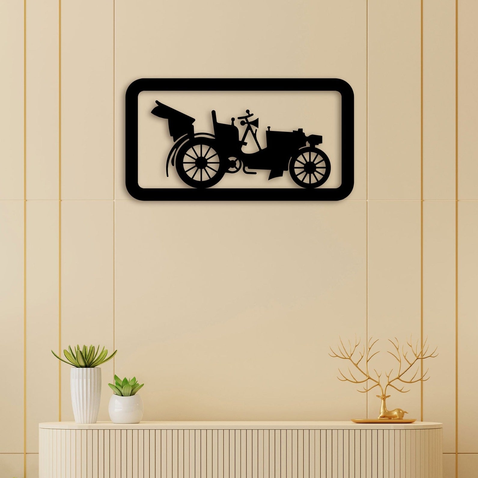 Vintage Car Metal Wall Art