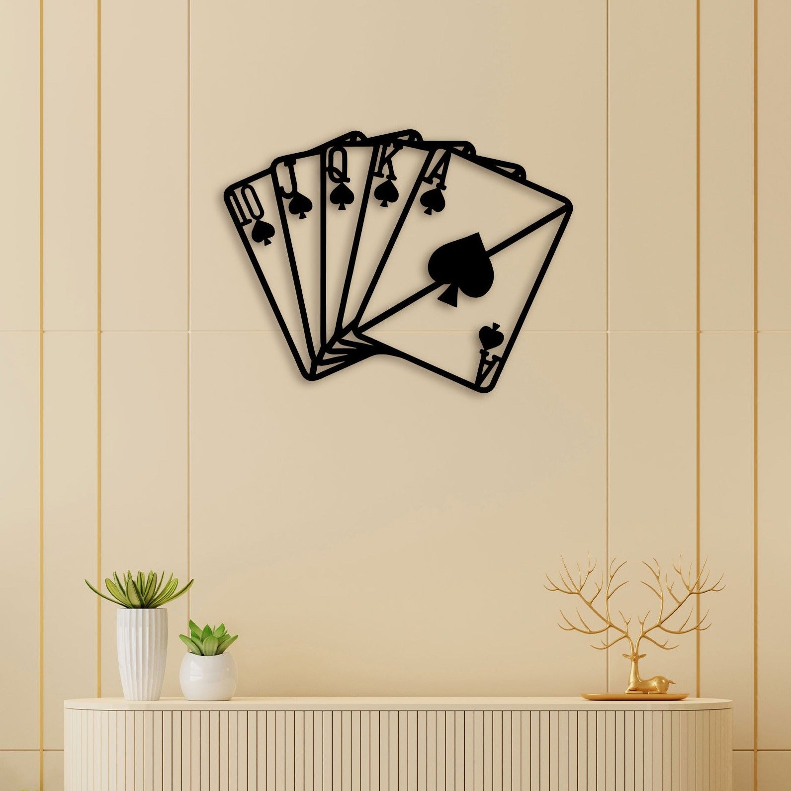 Playing Cards Metal Wall Art