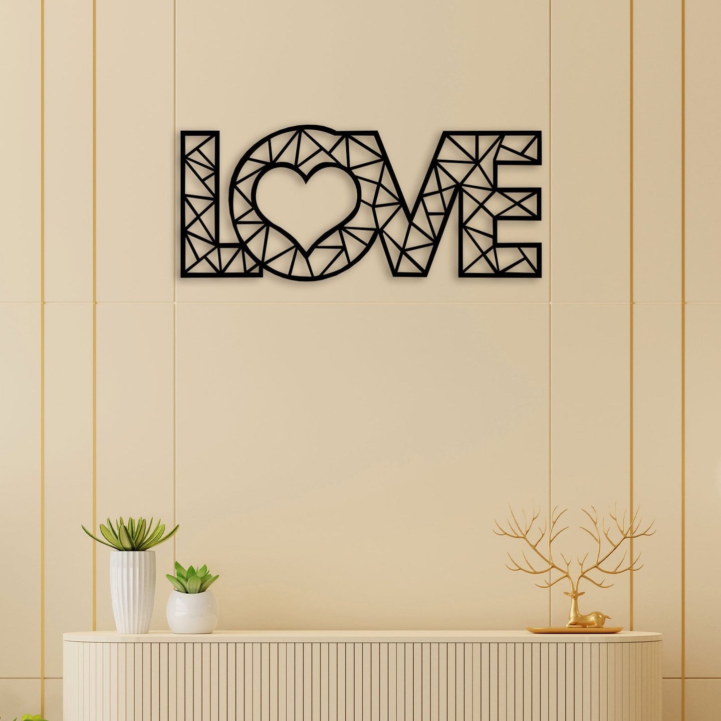 Abstract Love Metal Wall Art