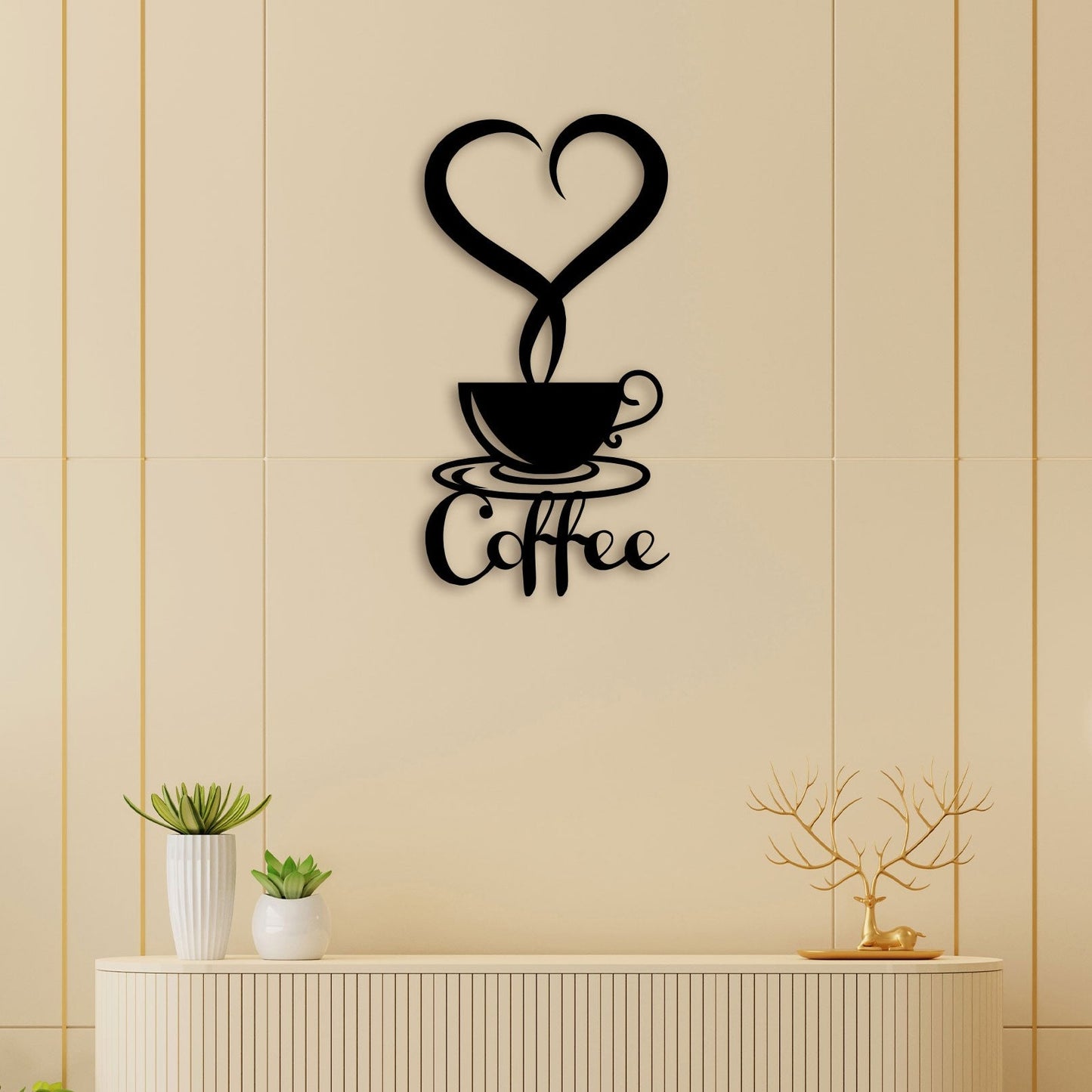 Coffee With Love Metal Wall Art