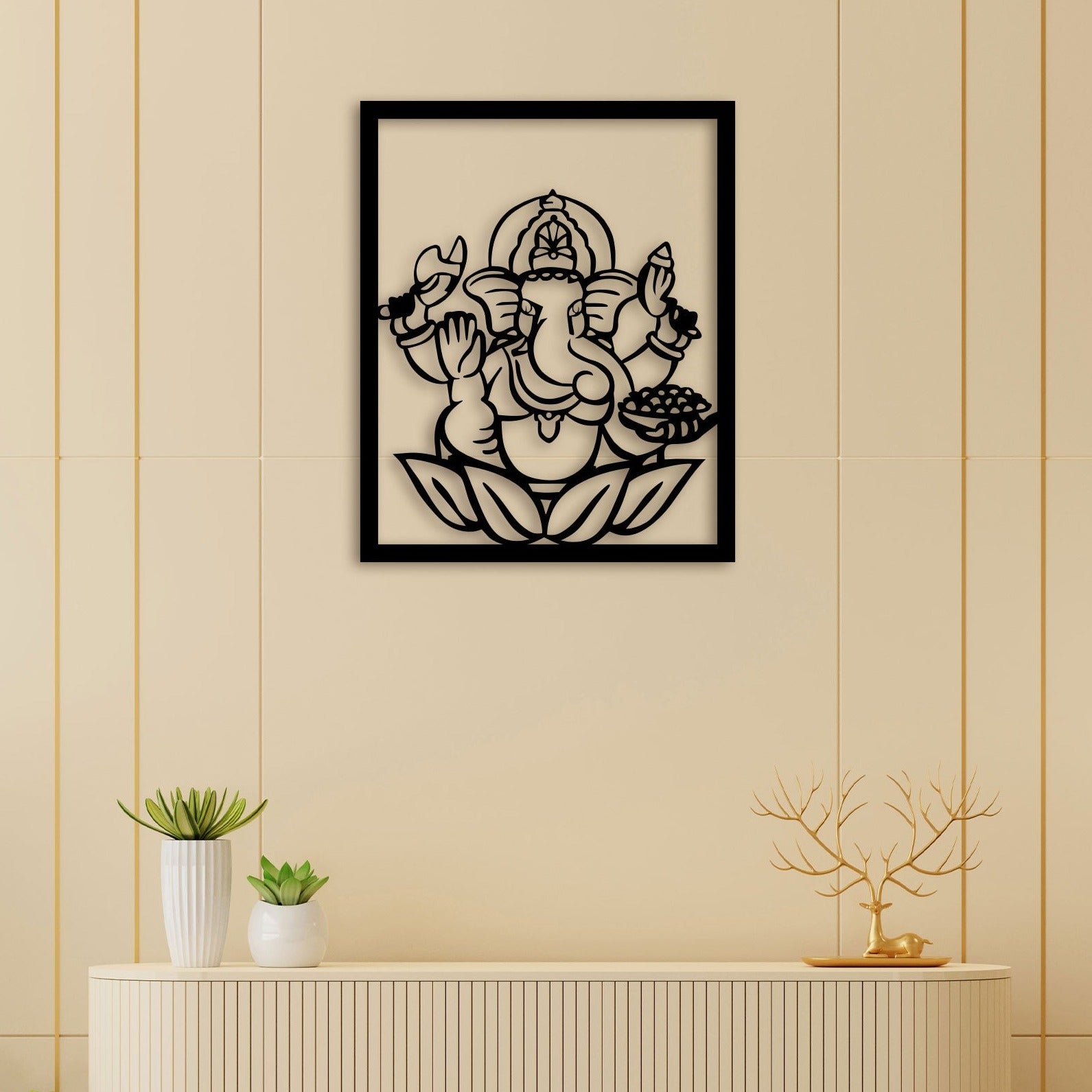 Ganesha Lord Metal Wall Art 1
