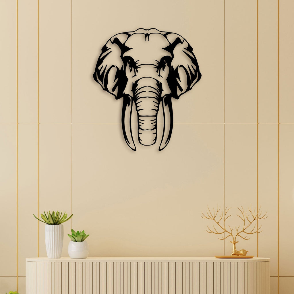 Angry Elephant Metal Wall Art