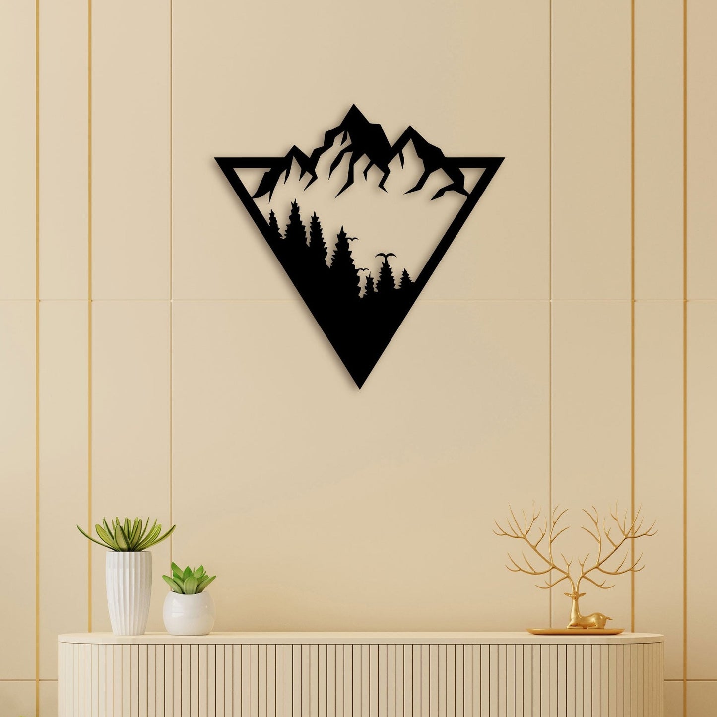 Snow on Mountain Metal Wall Art