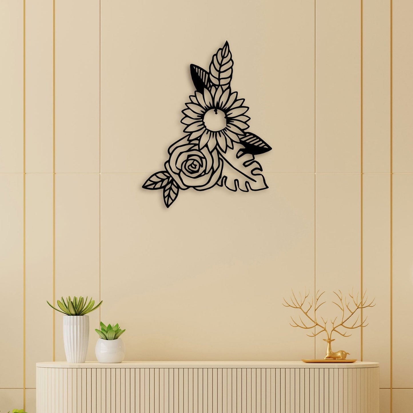 Attractive Flower Metal Wall Art 1