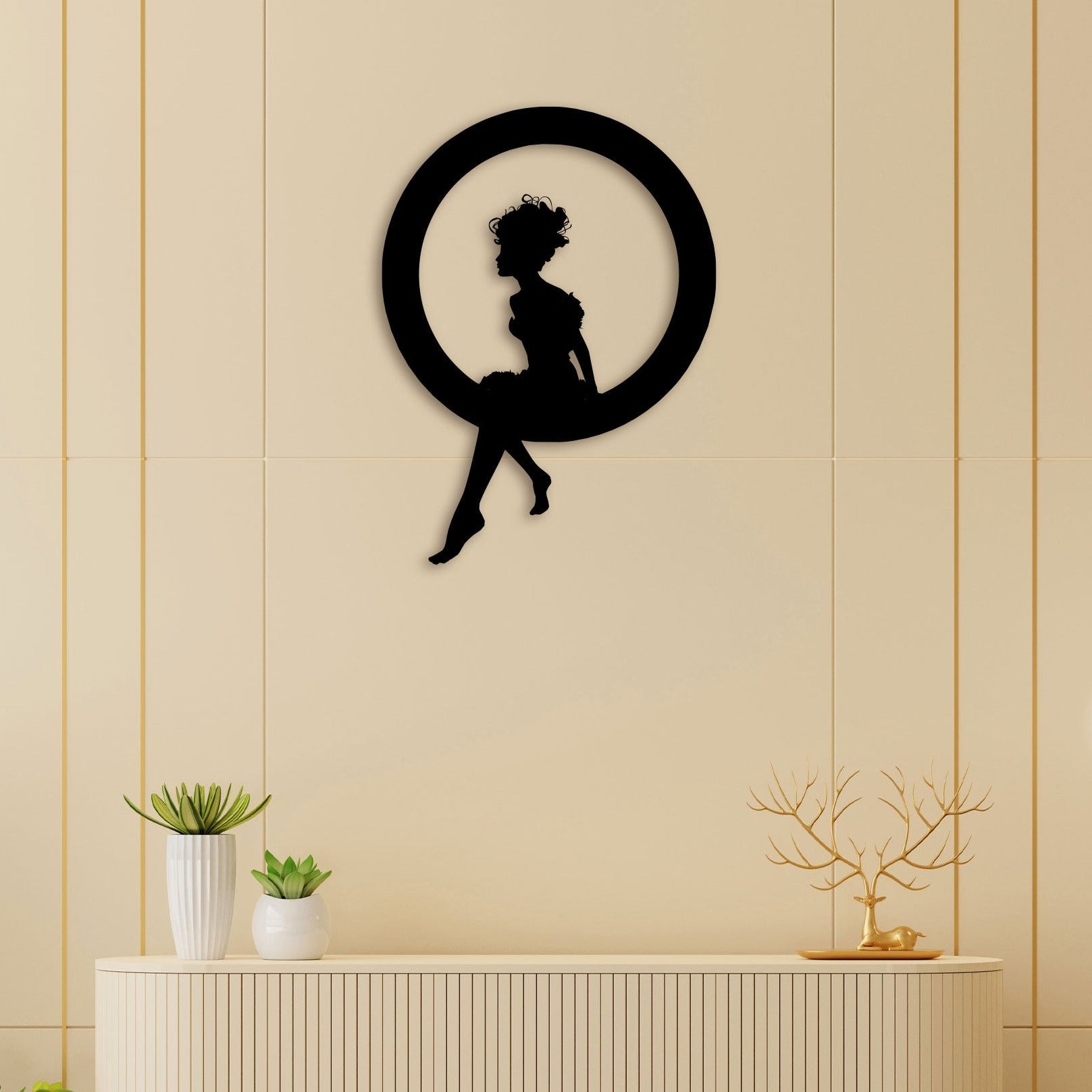 Alone Girl Metal Wall Art 1