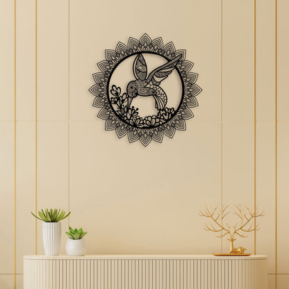 Sunflower Bird Metal Wall Art