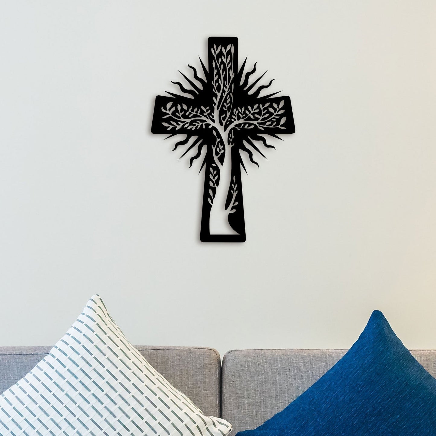 Christian Cross Symbol Metal Wall Art 1