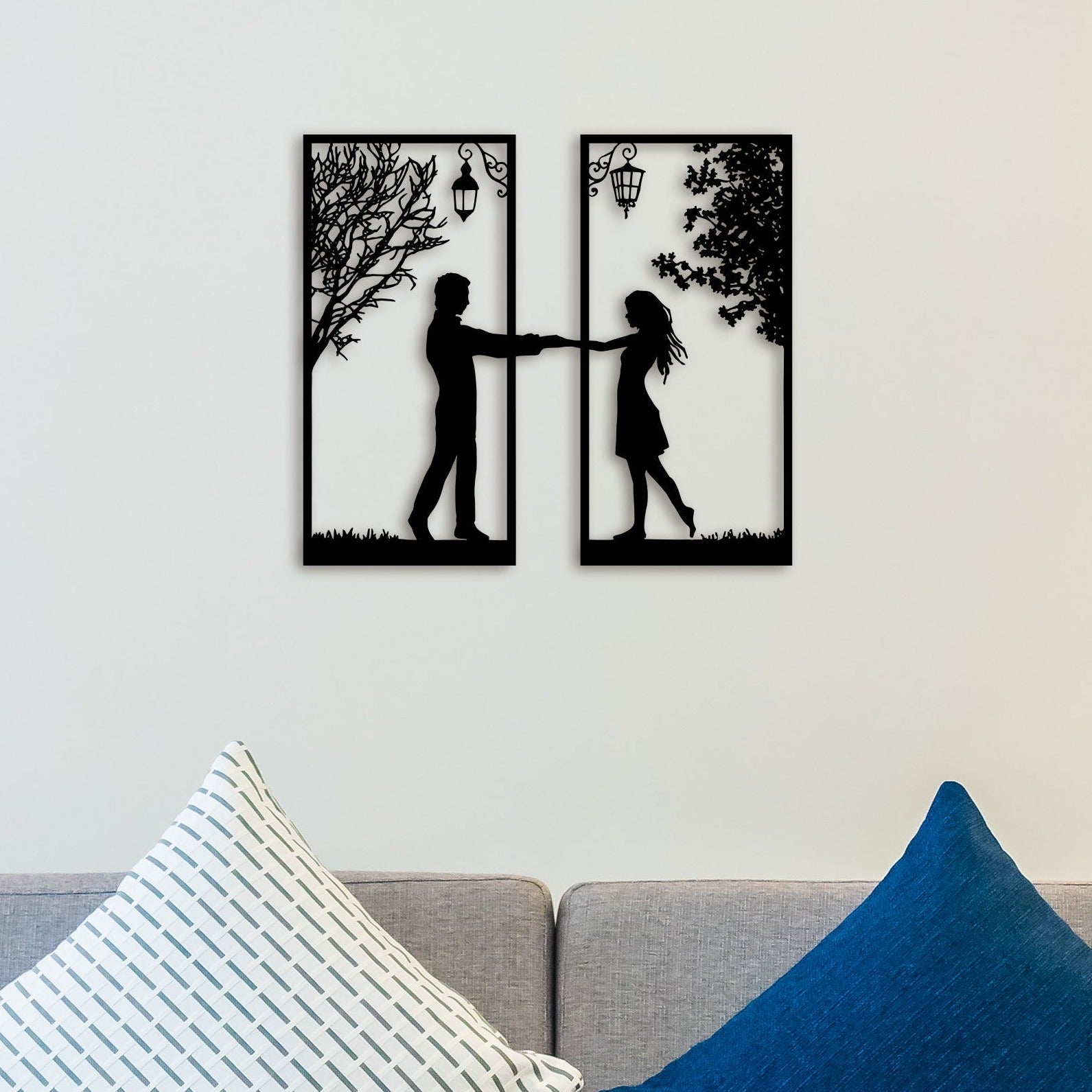 Loving Couple Metal Wall art 1