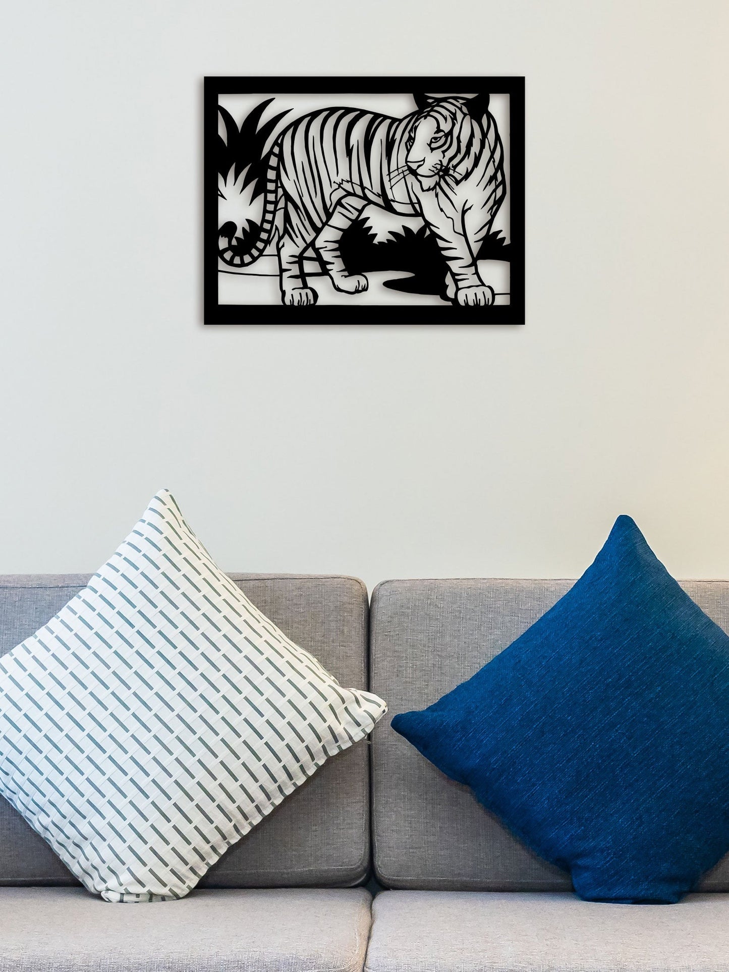 Tiger in Forest Metal Wall Art 1