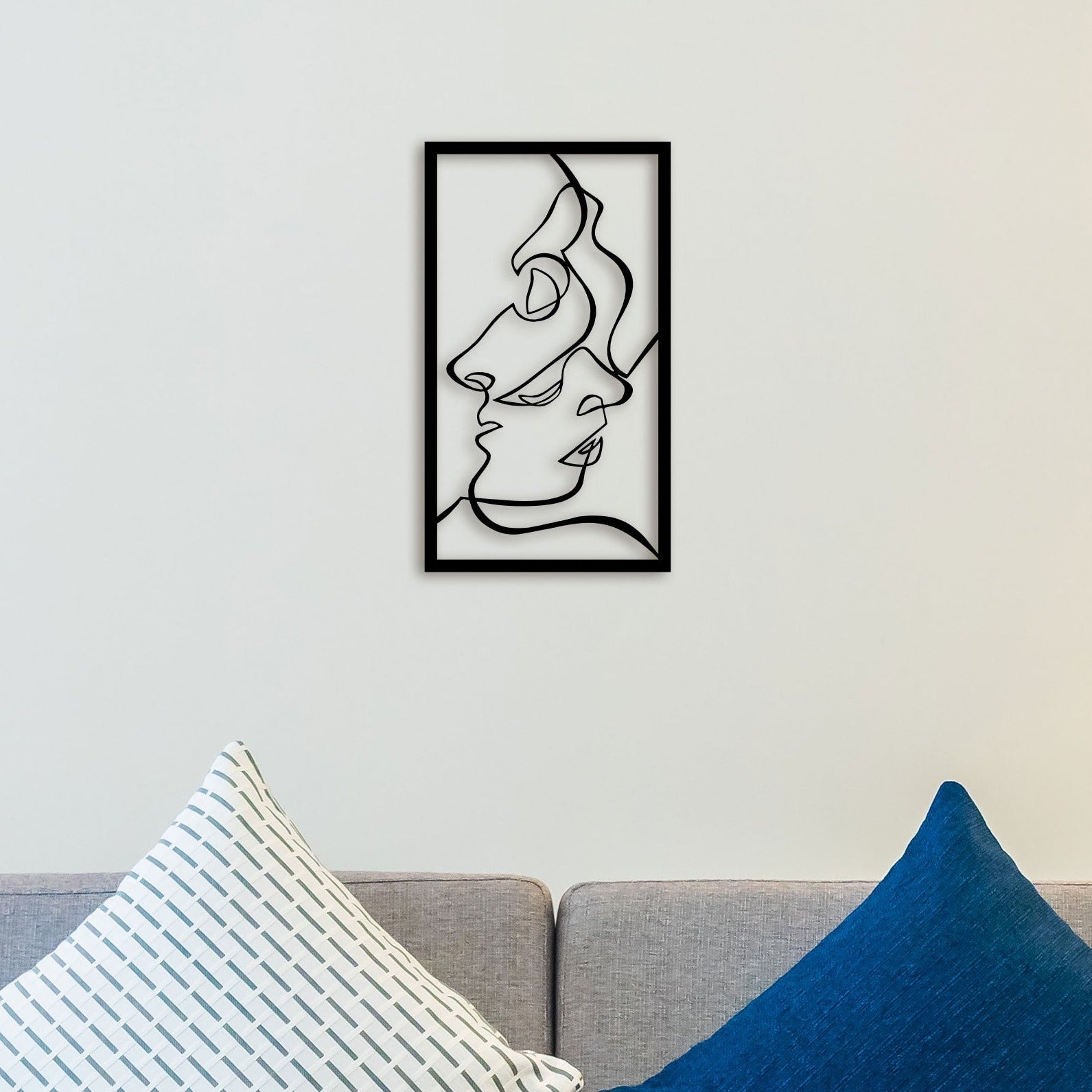 Minimalist Women Face Metal Wall Art