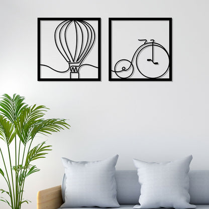 Balloon With Cycle Metal Wall Art 1