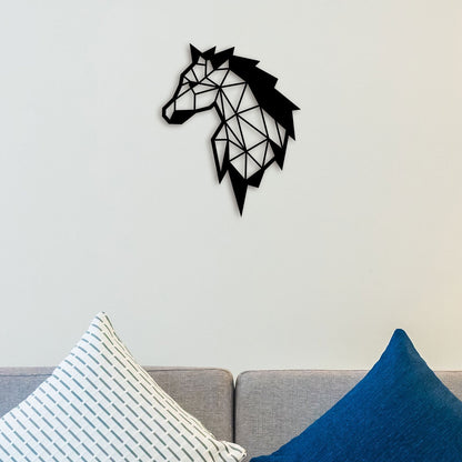 Elegant Horse Face Metal Wall Art 1