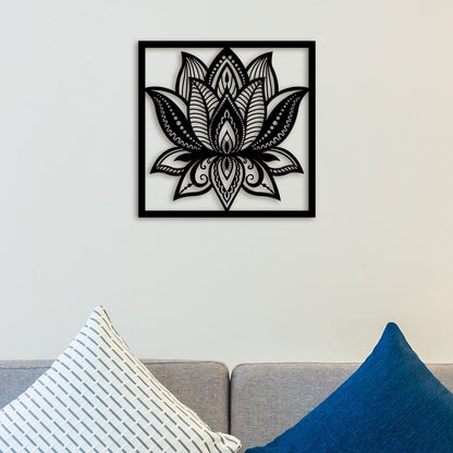 Attractive Lotus Metal Wall Art 1