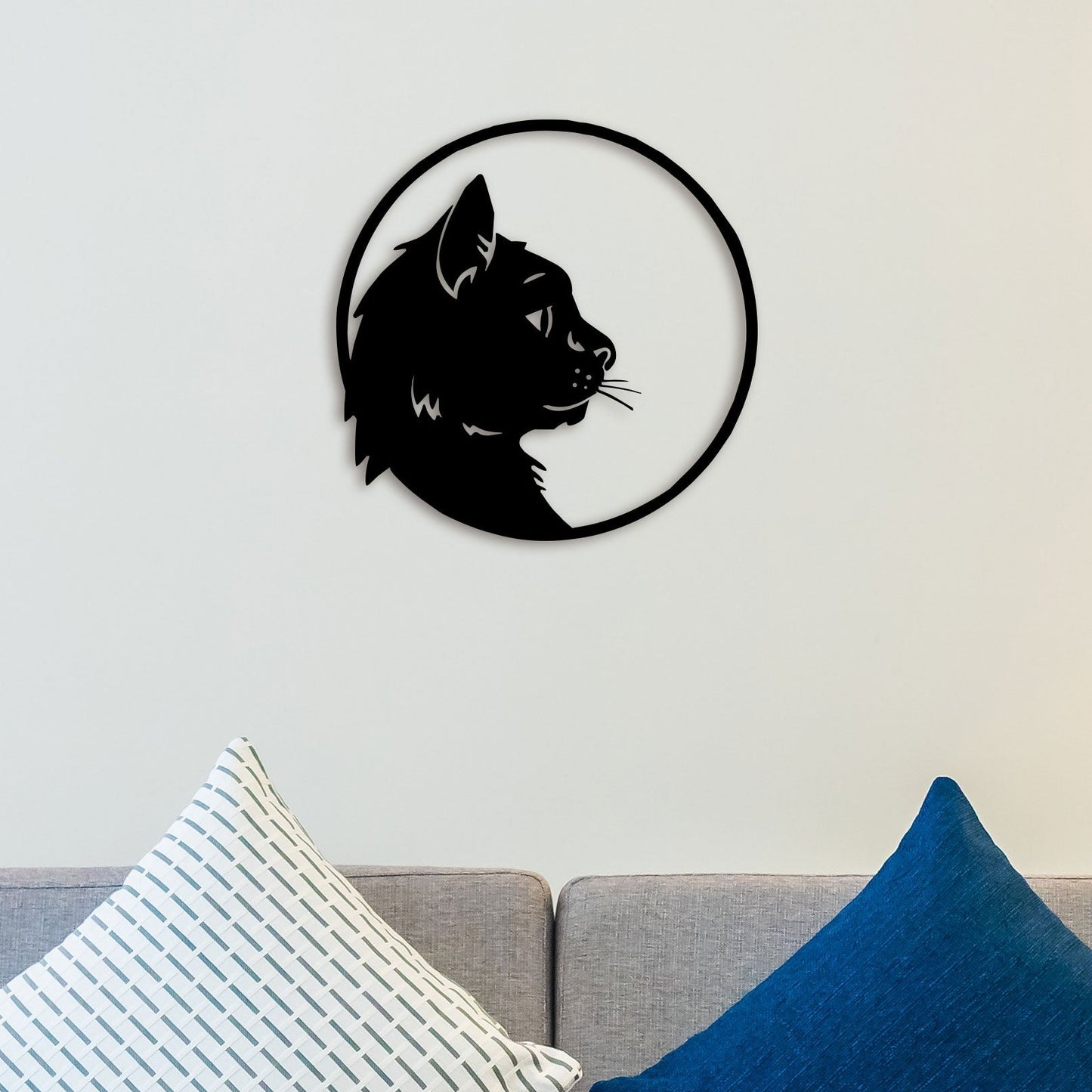 Cat Face Metal Wall Art 1