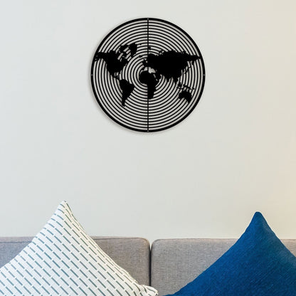 World Map Metal Wall Art 1