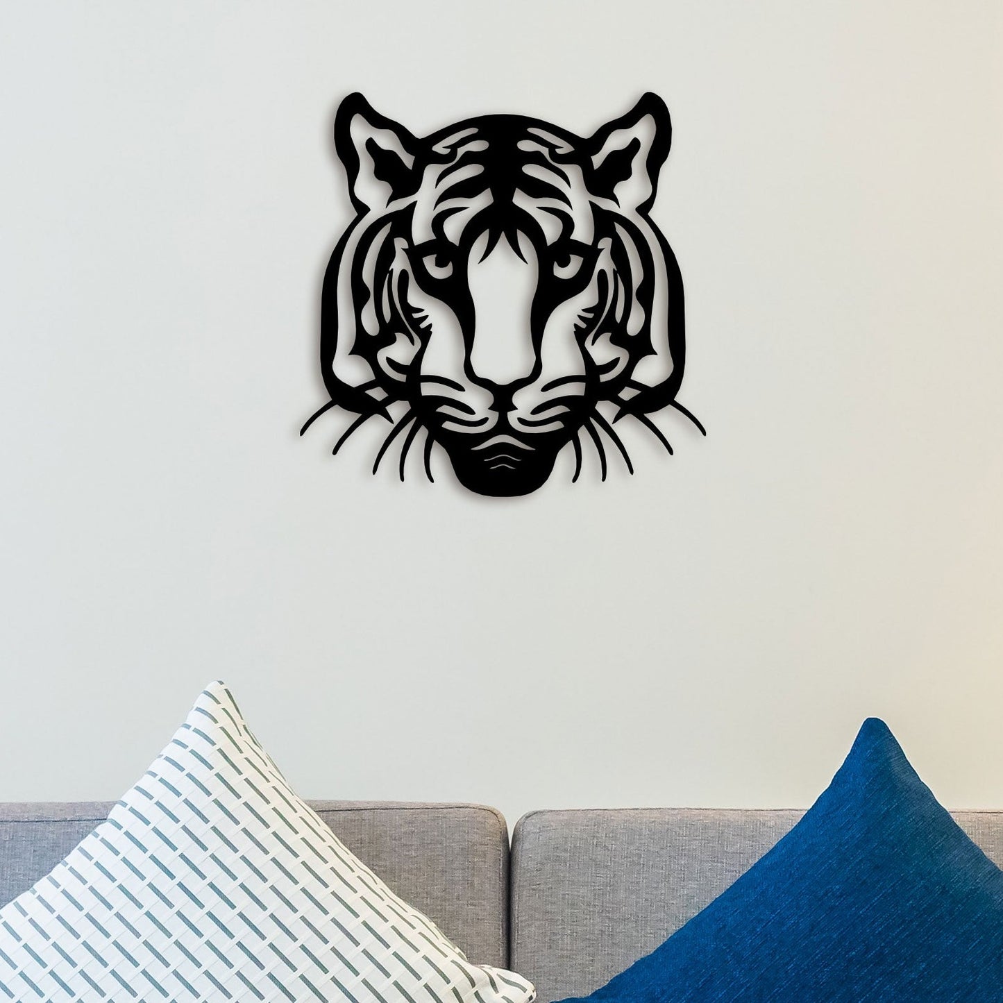 Lovely Tiger Face Metal Wall Art 1