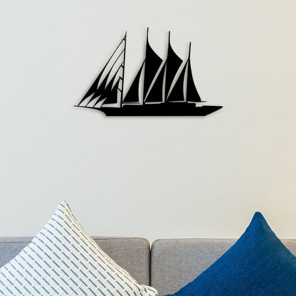 Ship on Sea Metal Wall Art 1