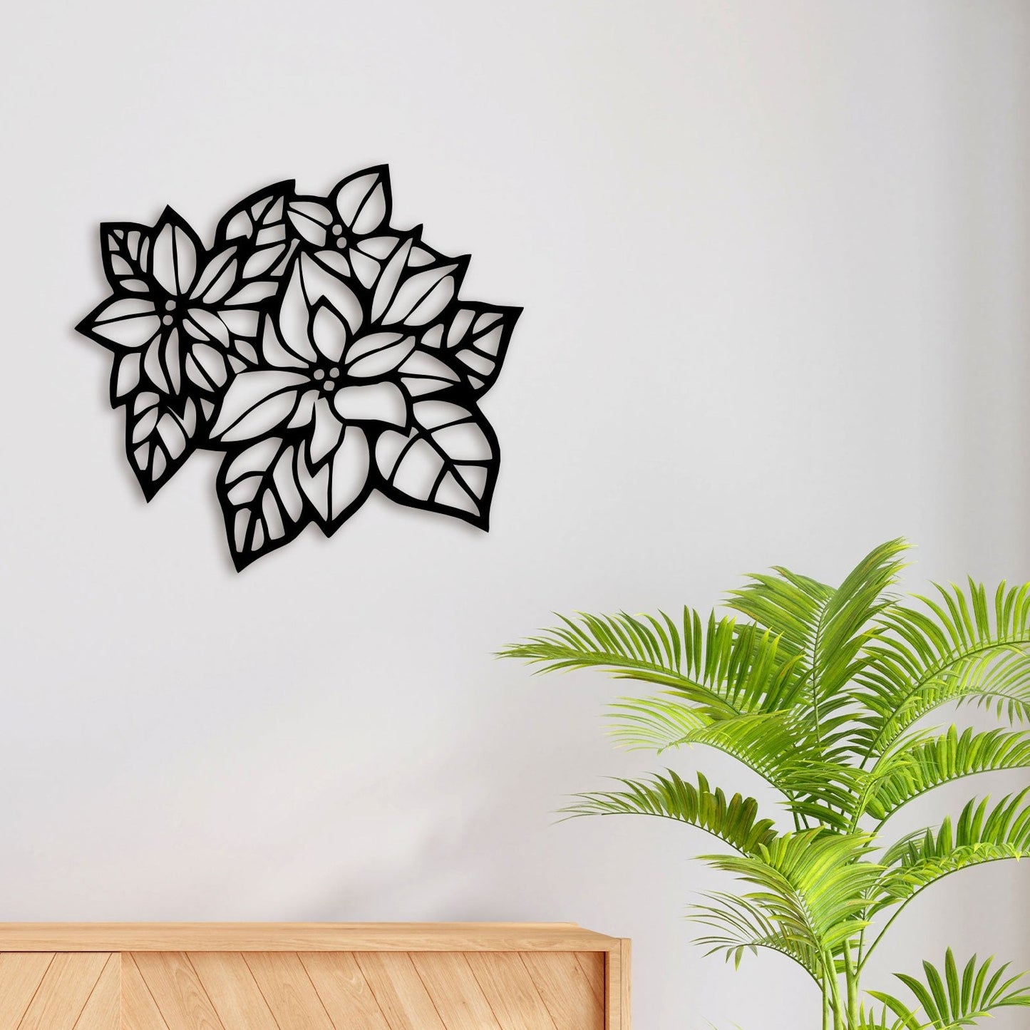 Minimal Flower Metal Wall Art 2