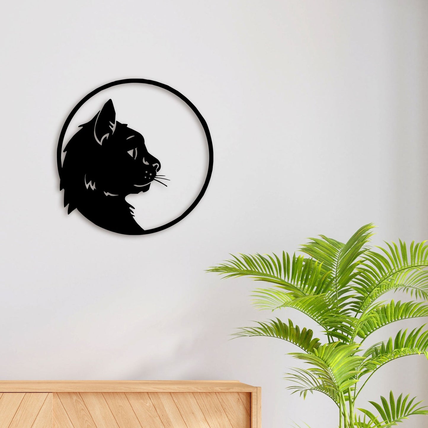 Cat Face Metal Wall Art 2