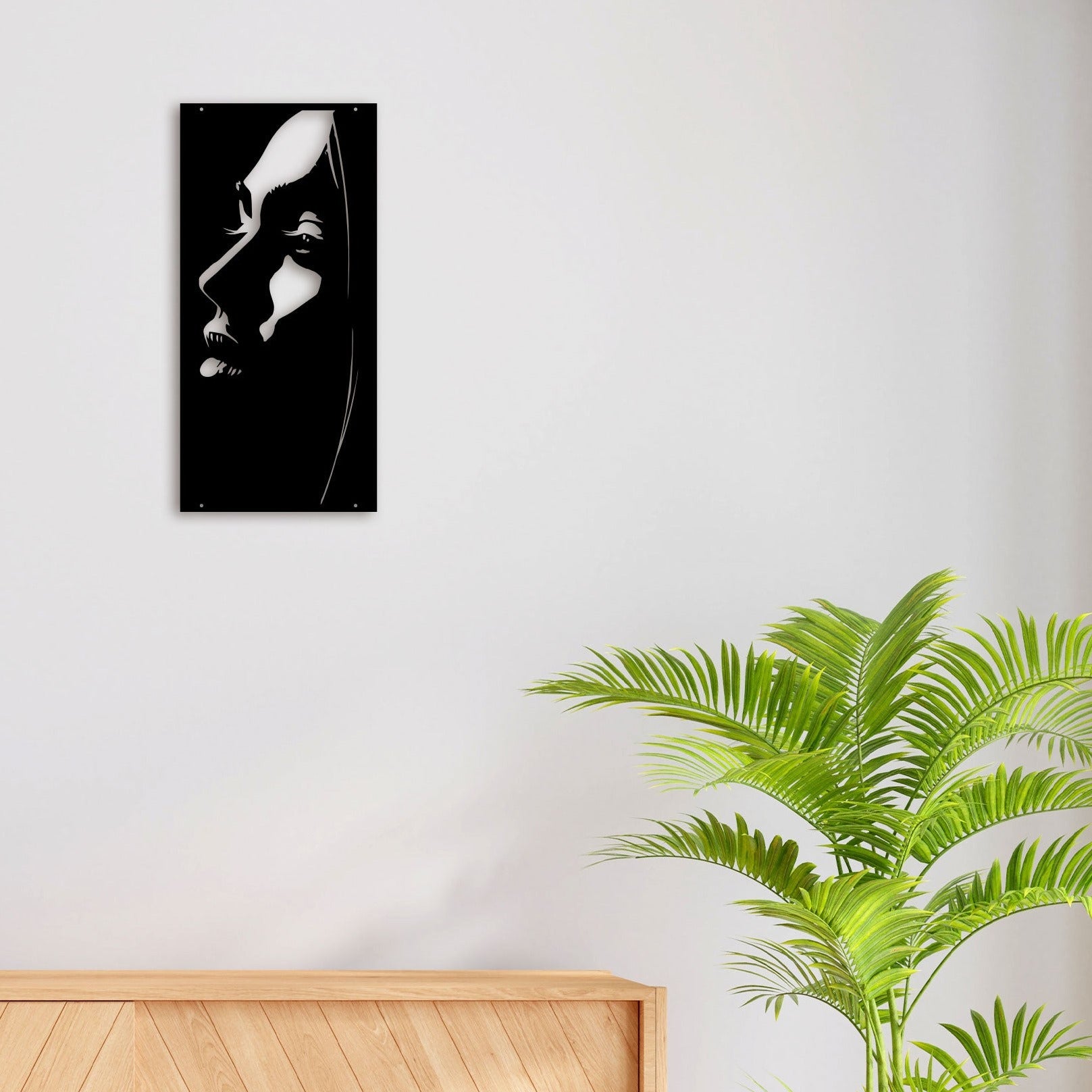 African Woman Metal Wall Art 2