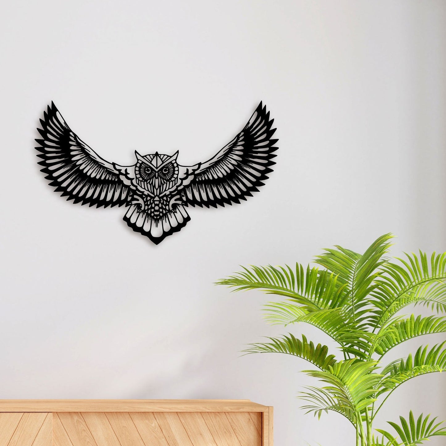 Flying Owl Metal Wall Art 2