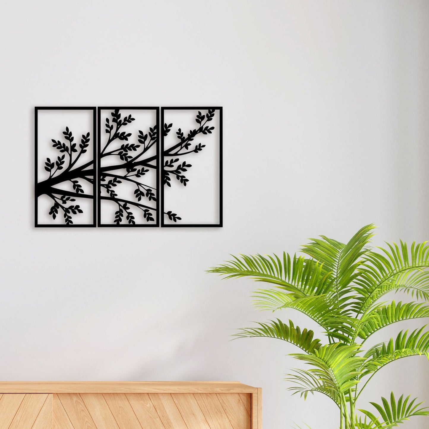 3 Piece Leaf Metal Wall Art 2