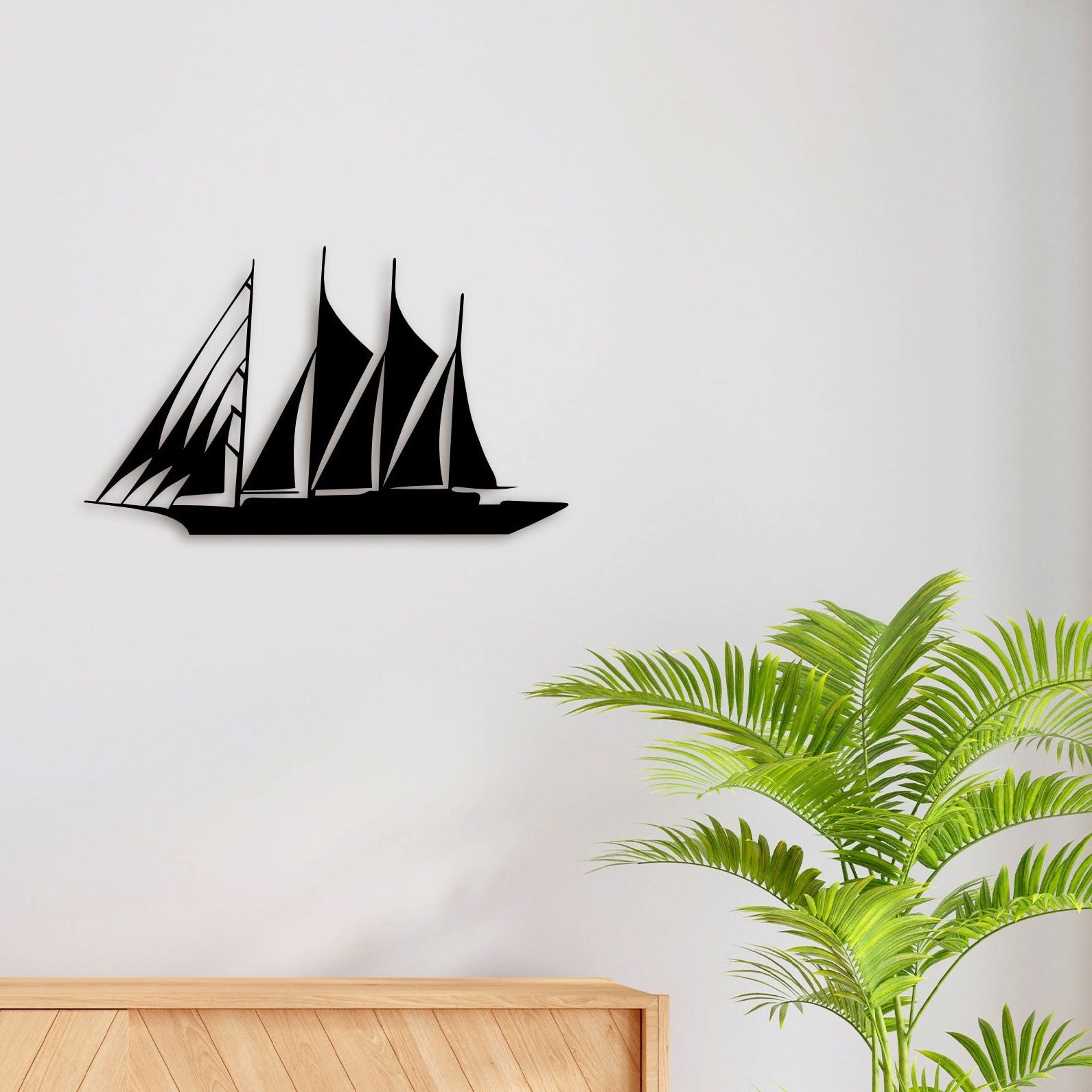 Ship on Sea Metal Wall Art 2