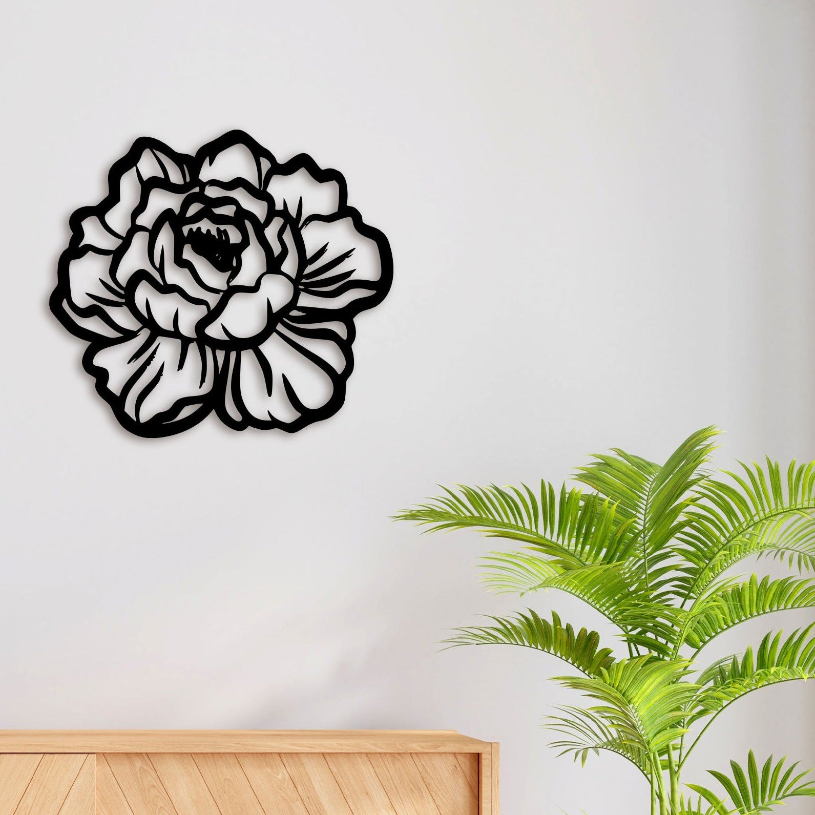 Rose Flower Metal Wall Art 2