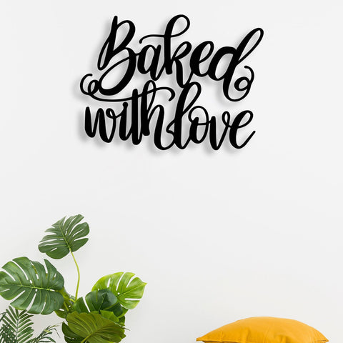 Baked With Love Metal Wall Art