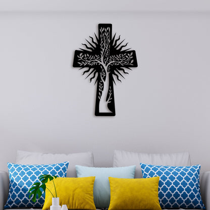 Christian Cross Symbol Metal Wall Art 3