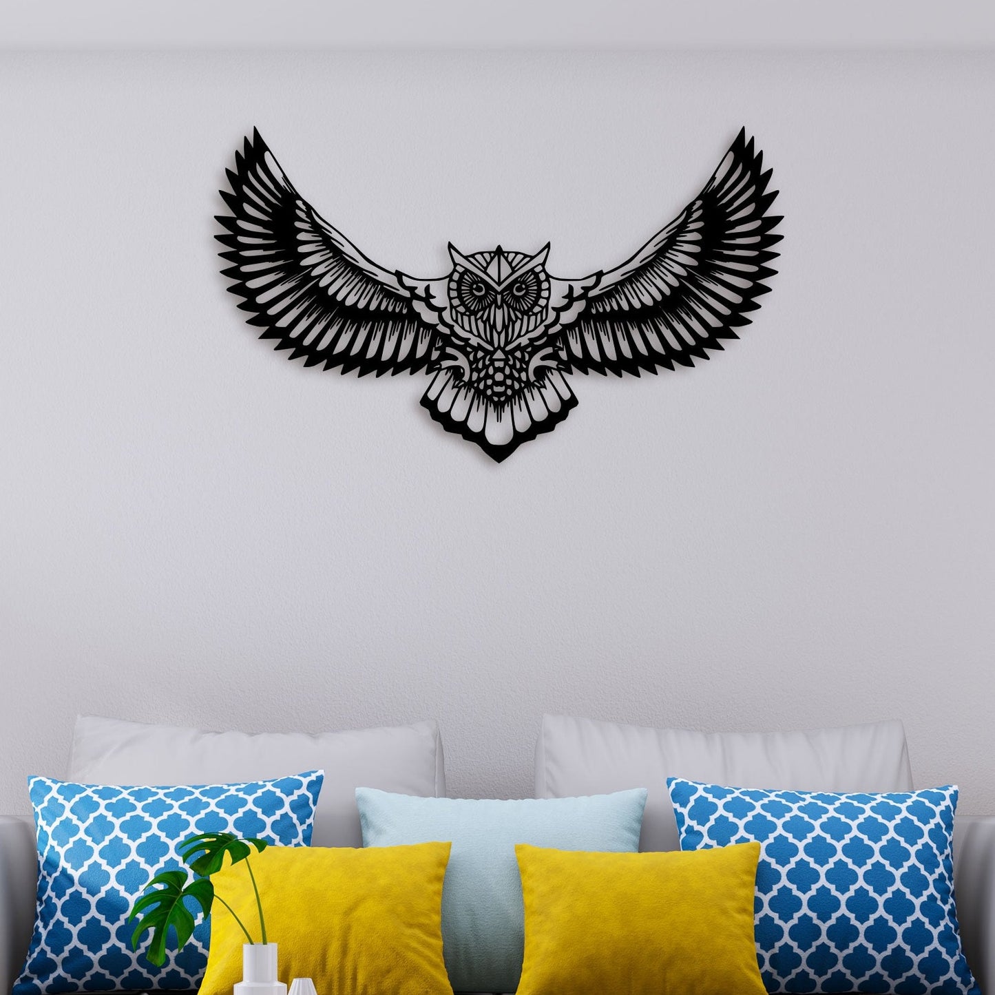 Flying Owl Metal Wall Art 3