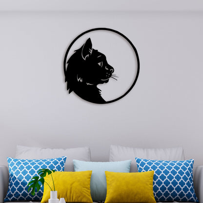 Cat Face Metal Wall Art 3