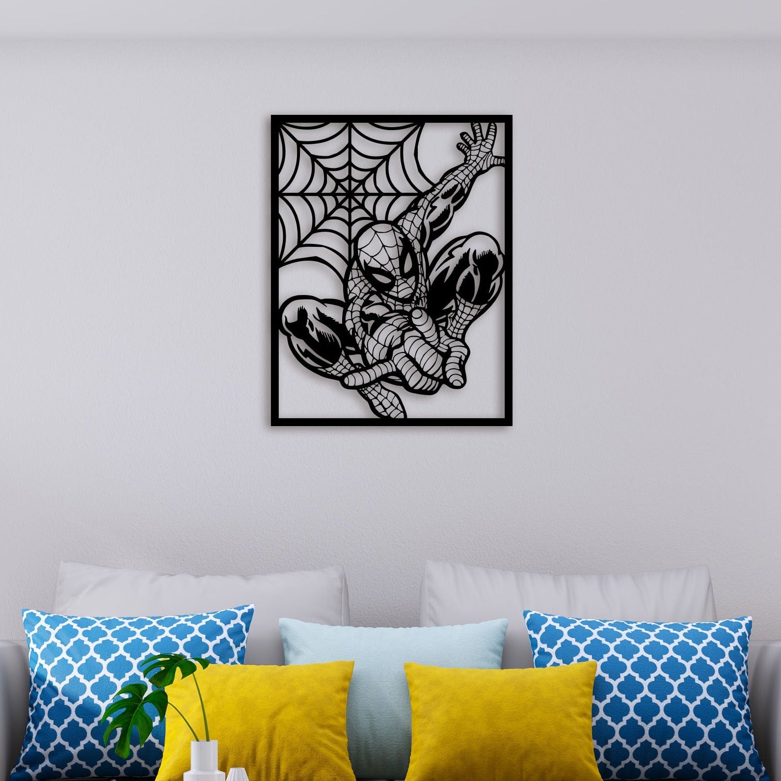 Spider Man with Nest Metal Wall Art 3