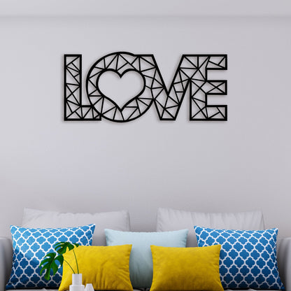 Abstract Love Metal Wall Art 3