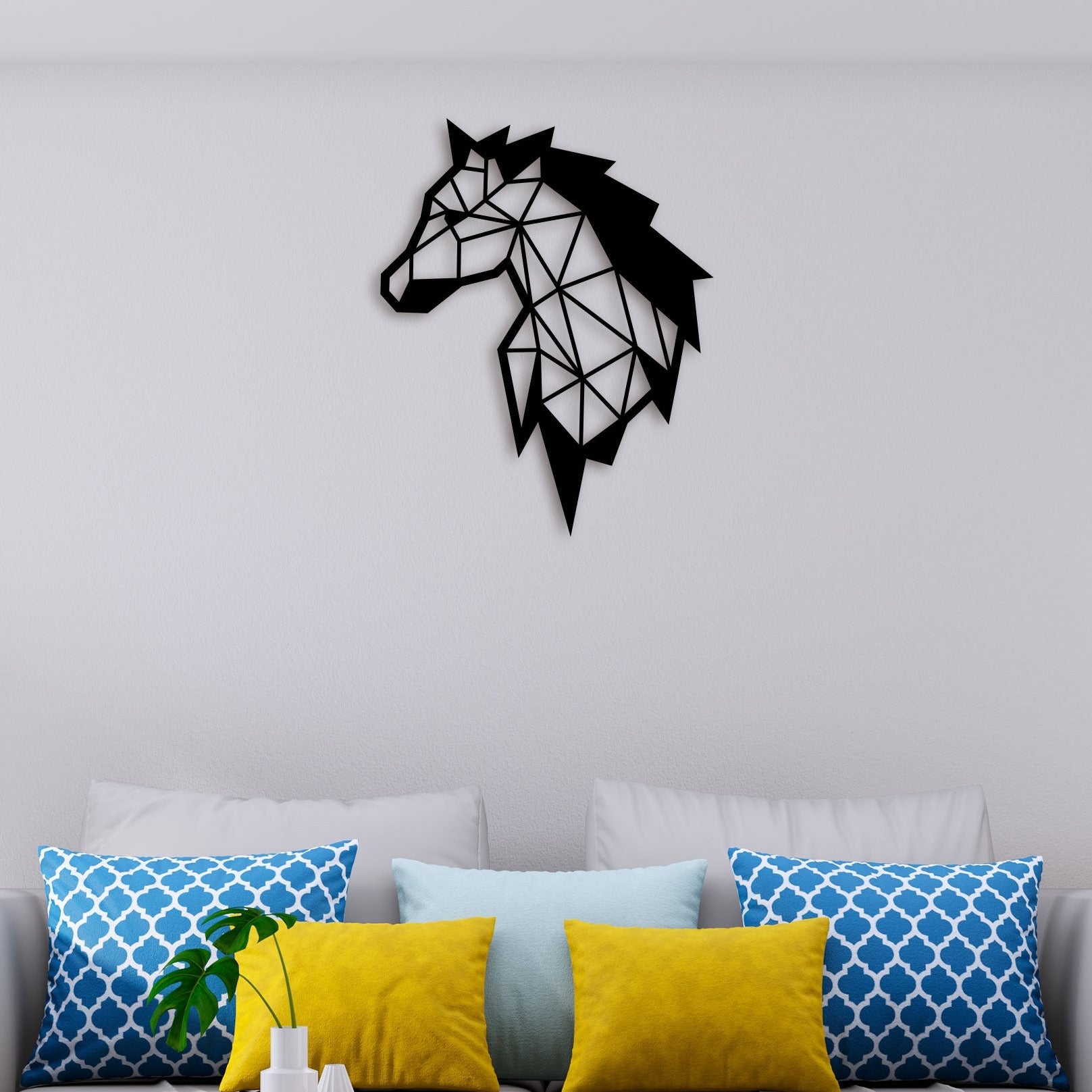 Elegant Horse Face Metal Wall Art 3