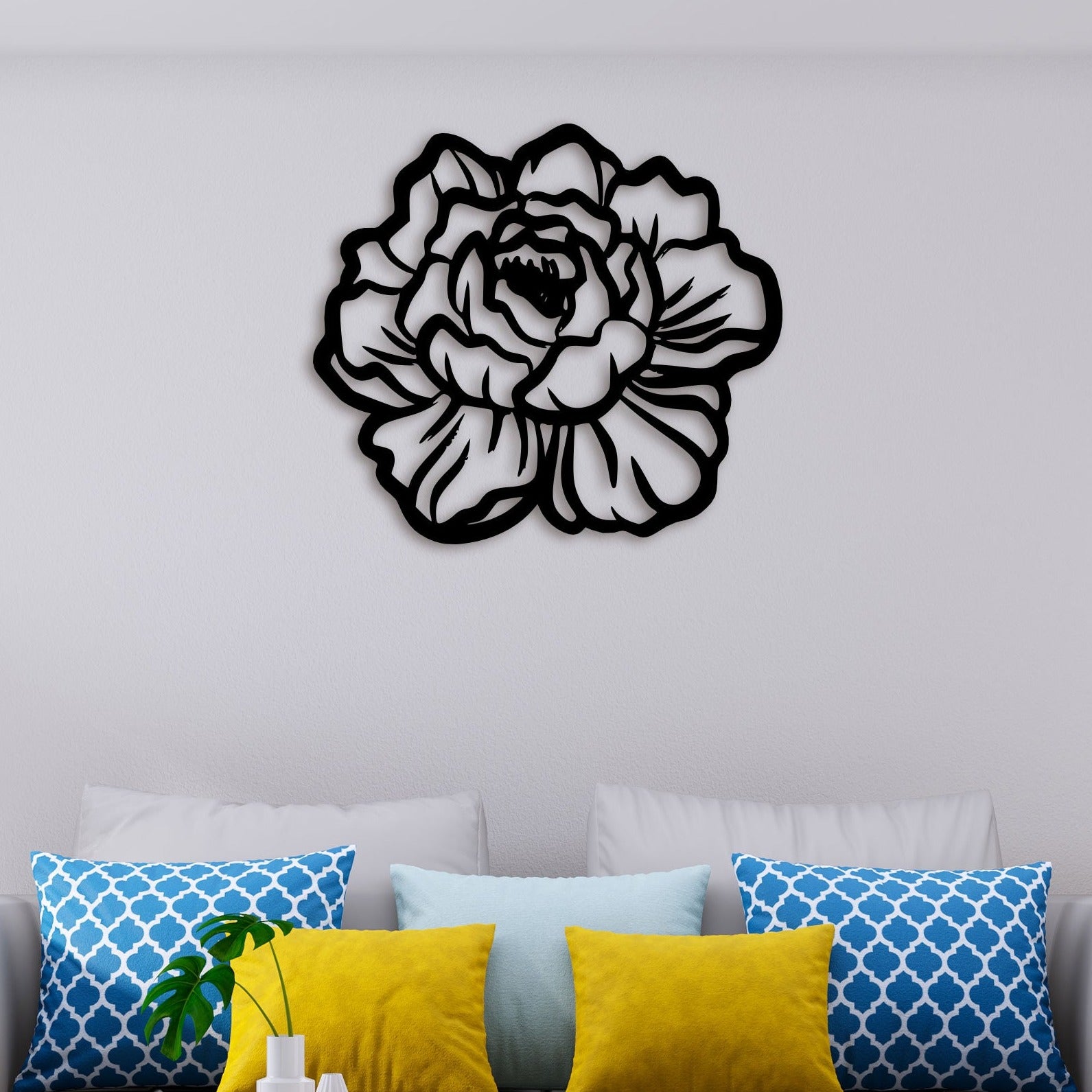 Rose Flower Metal Wall Art 3