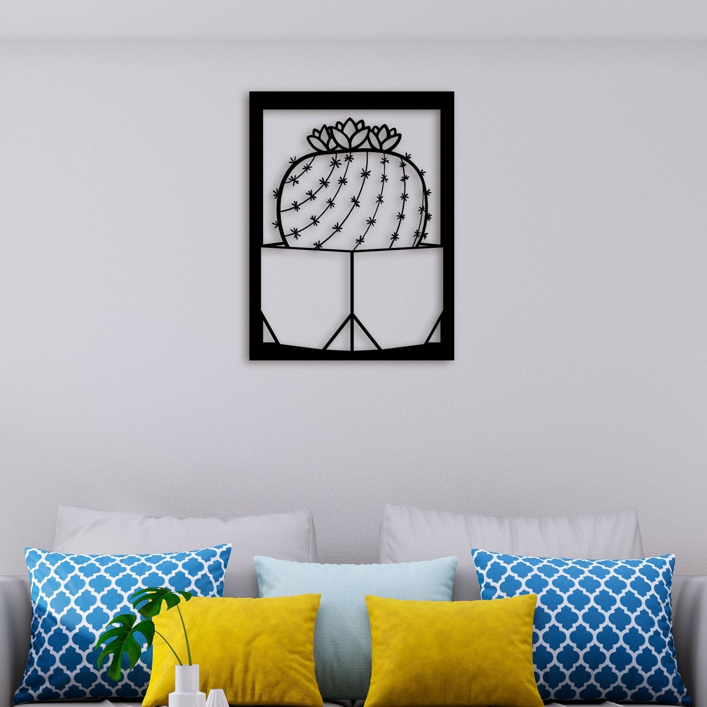 Elegant Cactus Metal Wall Art 3