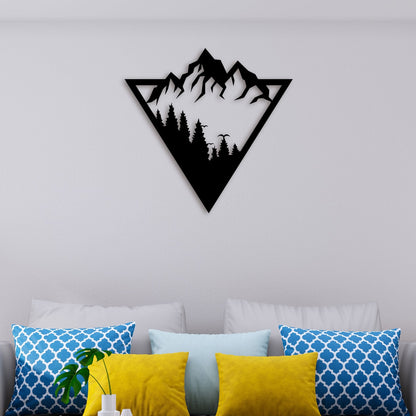 Snow on Mountain Metal Wall Art 3