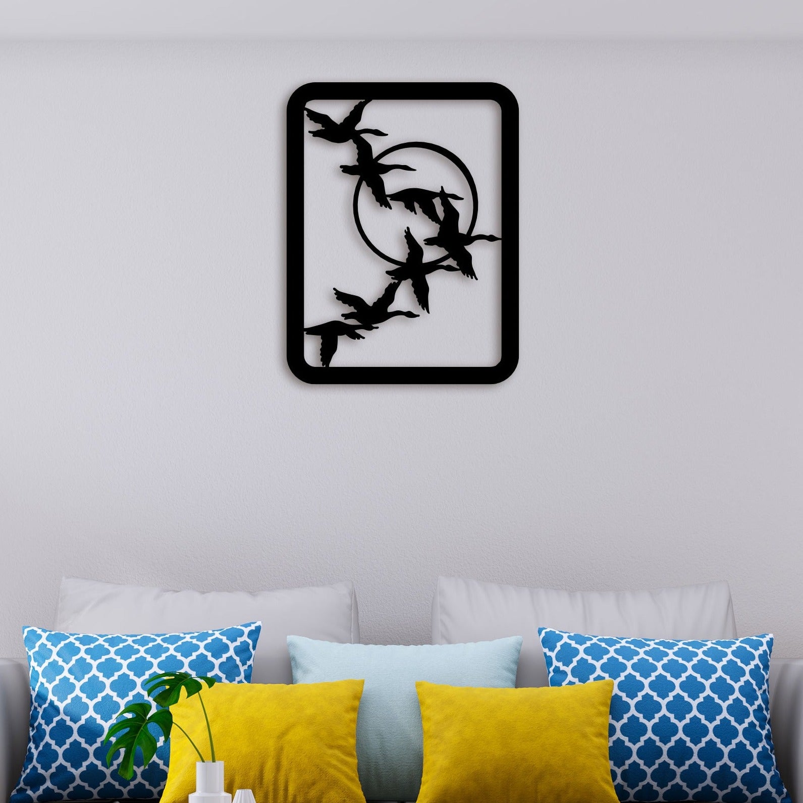 Flying Swan Metal Wall Art 3